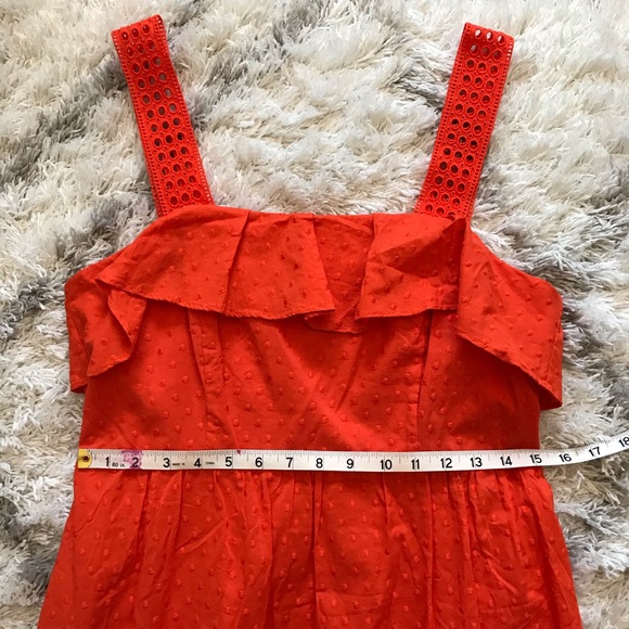 NWT J Crew Hibiscus Eyelet Ruffle Dress G4621 10 - Picture 8 of 16